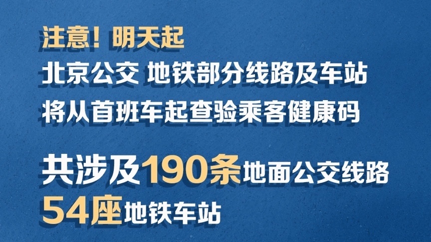 必看要点 | 岳各庄市场落位管控！部分公交地铁明起查验健康码→