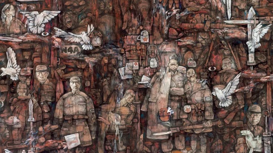 以象征手法寄寓历史关怀——水墨画《永生——皖南事变1941.1.14》