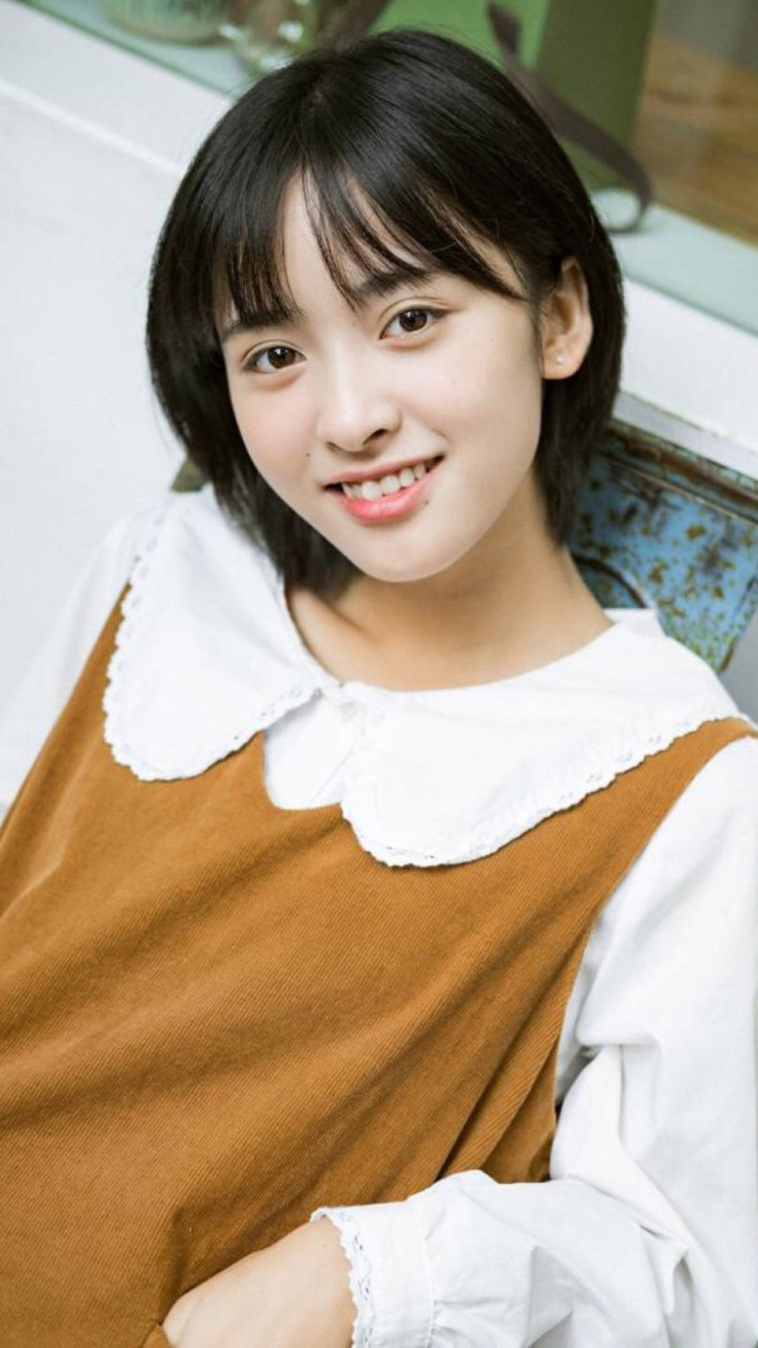 一组沈月文艺小清新写真图片手机壁纸,白色学