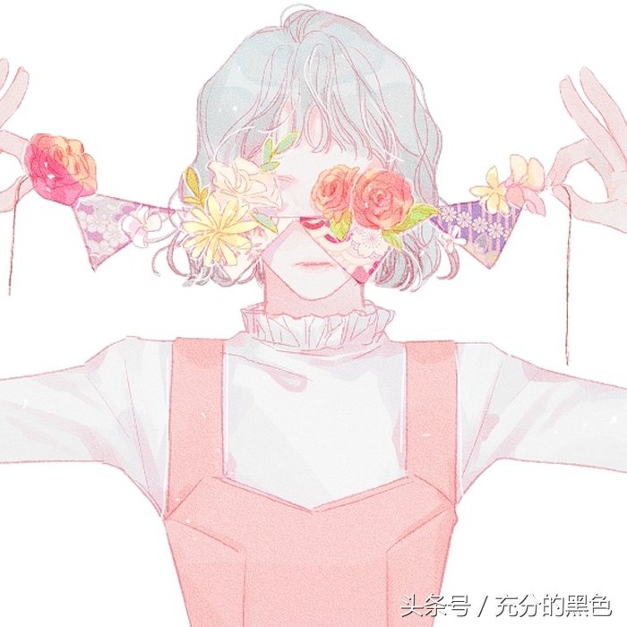 甜美的头像配上优美的句子,黑夜独自遥望远方