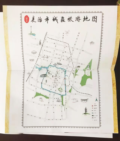图为:长治市城区旅游地图