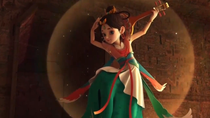 太惊艳！莫高窟神鸟“下凡”  数字技术呈现敦煌前世今生