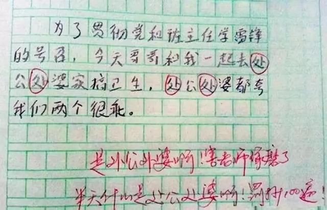 5篇最为经典的小学生0分作文,网友直言:这套路