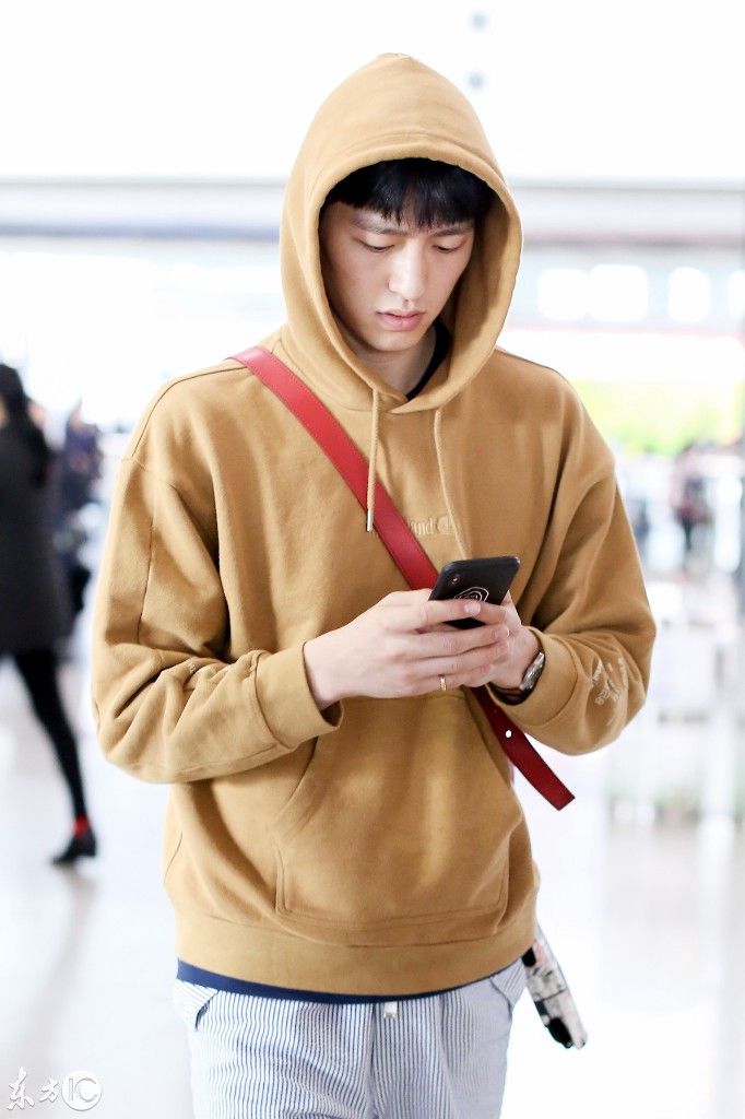 北京机场遇见模特金大川