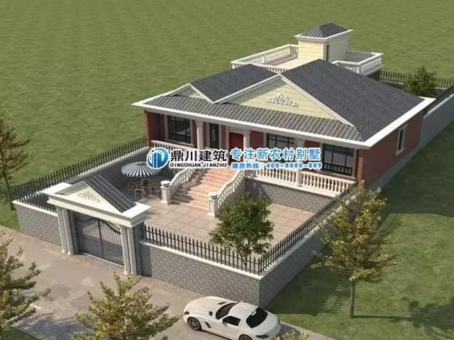 22款一层自建别墅,带院子+阁楼+车库,平层房过