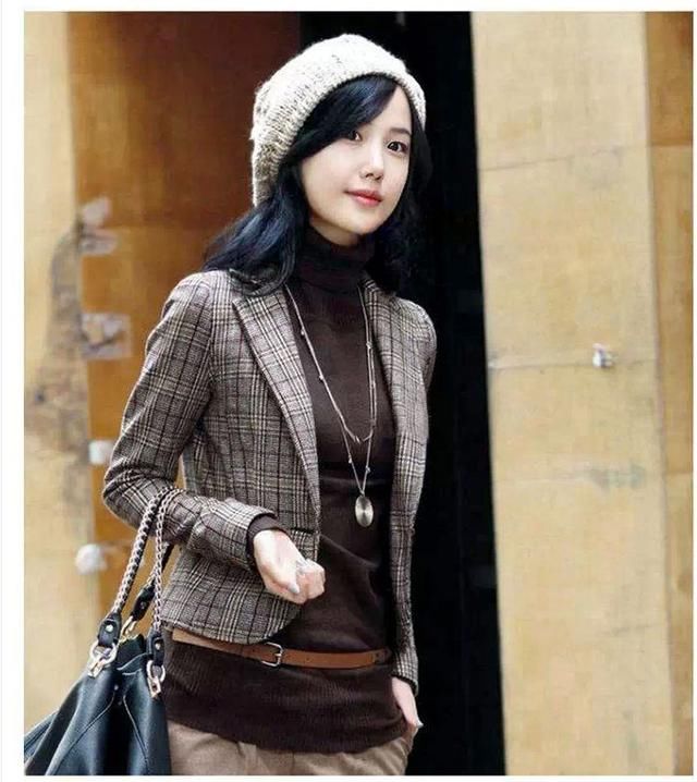 2018新款韩版时尚修身短款休闲女士西服上衣