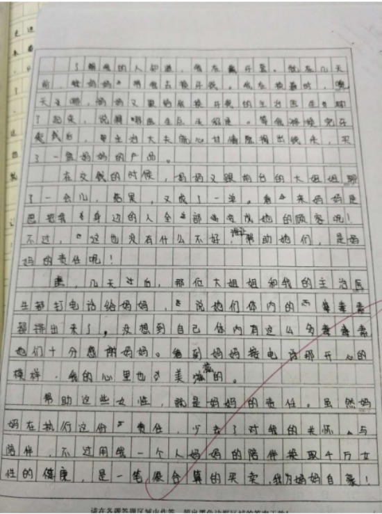 小学生作文 网上疯传 妈妈看到后当场泪崩…