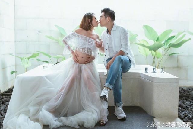严屹宽晒妻子杜若溪大肚照,网友哭诉:怀孕了腿