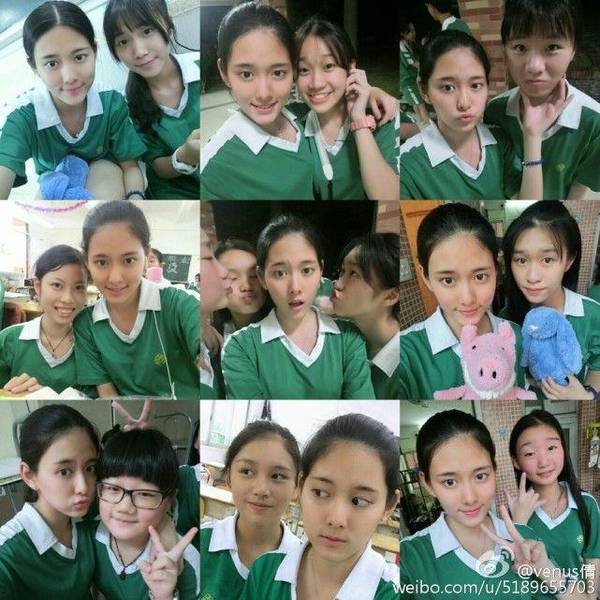 林妙可大学同学不简单，个个都是长腿大美女(图)