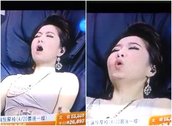 购物台女主持坐按摩椅表情太陶醉 网友:她升天了