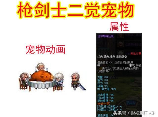 DNF 枪剑士二觉Q版礼包:Lv89升级券、二觉宠
