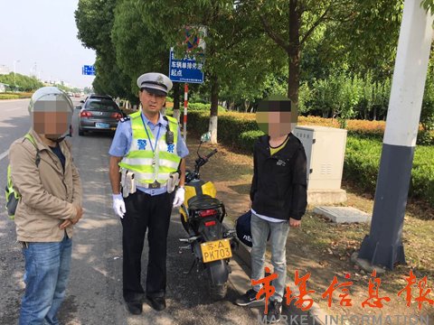 南京江宁东山交警中队开展摩托车整治行动