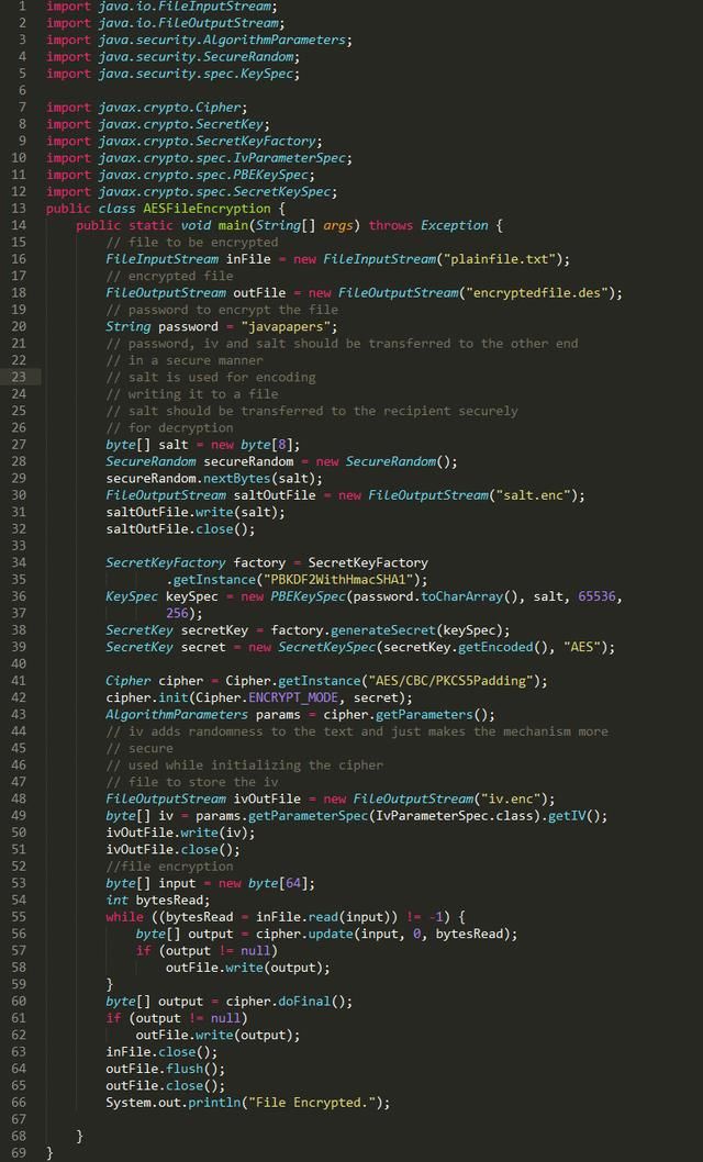 使用基于AES密码的加密进行Java文件加密解