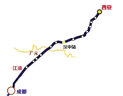 西城高铁示意图记者从铁路部门了解到,西成(西安-成都)高铁,宝兰(宝鸡