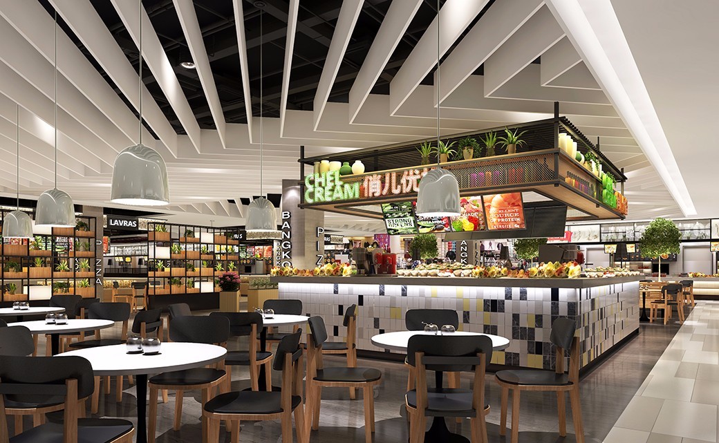 主题美食街设计-延吉百货大楼美食商业街