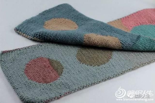 文艺复古范!教你织一款双色双面平针围巾,有详