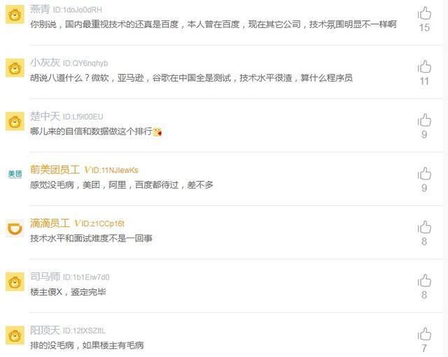 国内企业程序员技术排行!网友:没有蓝翔?用电