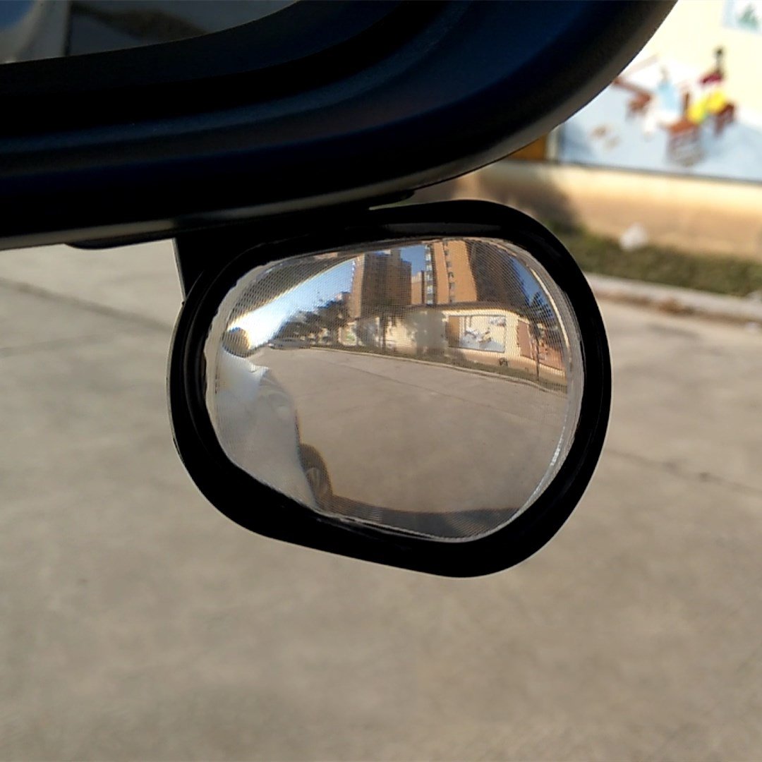前轮盲区透视镜,火眼小镜高清镜片,防水防盗,角度可调,安装牢固,火眼