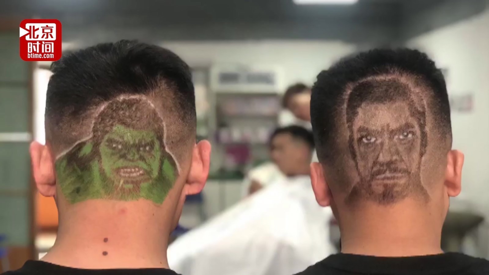 看复联“上头”了!硬核理发师剪出复联主角图案 看复联“上头”了!硬核理发师剪出复联主角图案