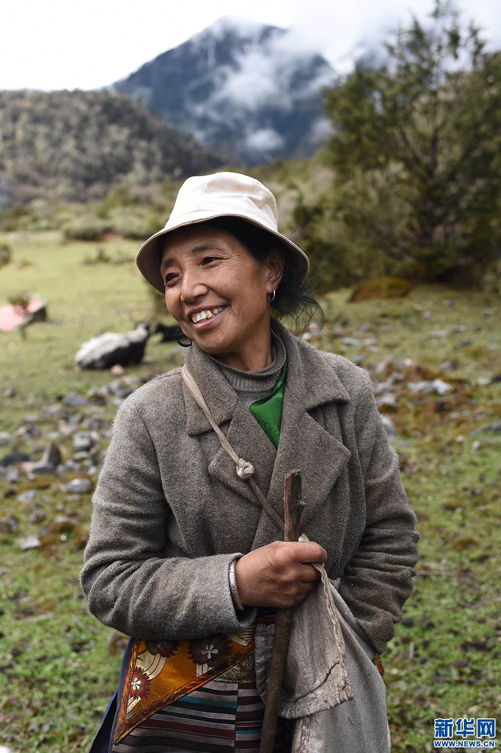 玉麦乡老乡长卓嘎(5月9日摄).新华网记者 马艺萌 摄