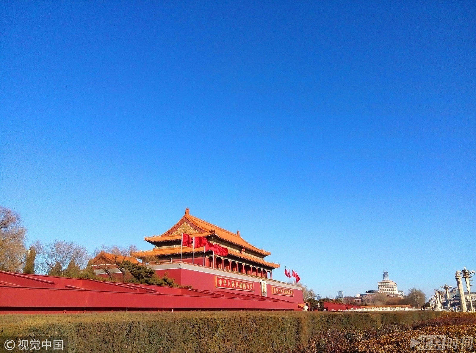 蓝天下的北京美cry 空气质量一级棒!