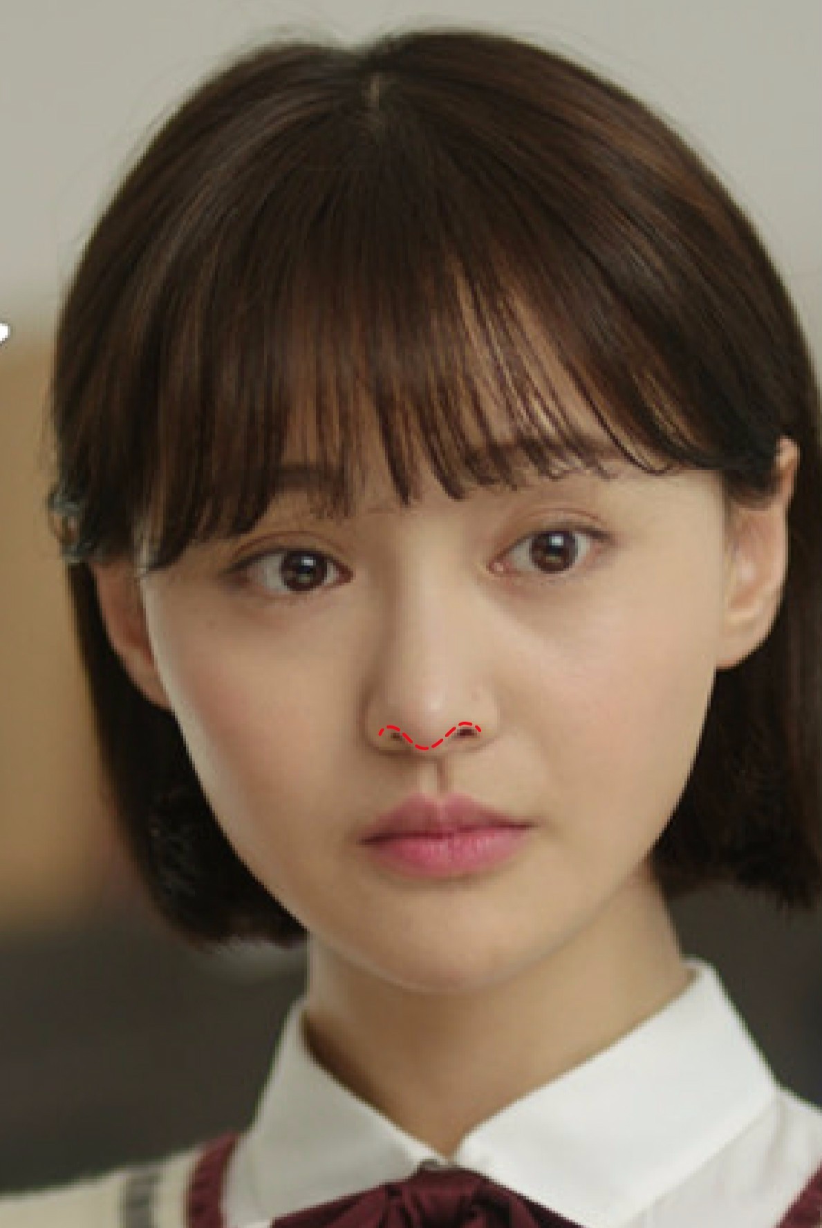 范冰冰鼻子也完美符合标准.