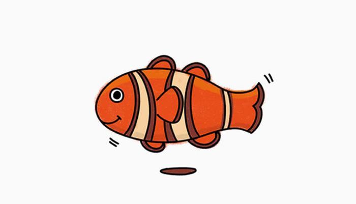 儿童简笔画之小丑鱼教学 儿童简笔画之小丑鱼教学