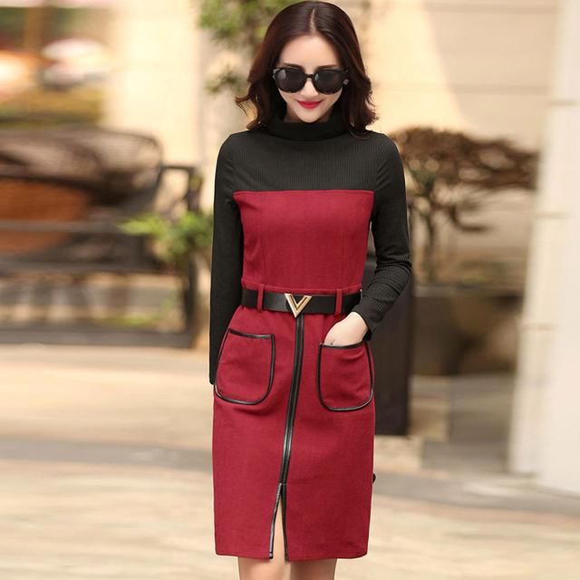 针织连衣裙,简洁又充满着高贵的感觉,穿出不一