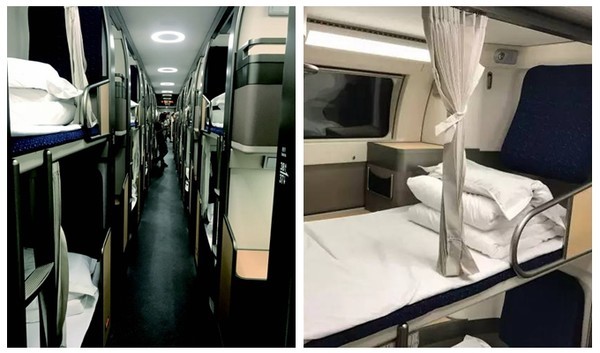 随着d311次列车从北京南站准点驶出,开往上海站,我国新型卧铺动车组