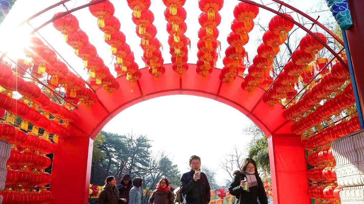 北京图见|红螺寺张灯结彩喜迎新春