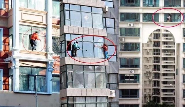 这个行走在高楼玻璃上的机器人,擦窗、擦门、