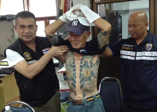 日本黑帮头目潜逃14年 因纹身太＂高调＂在泰国落网