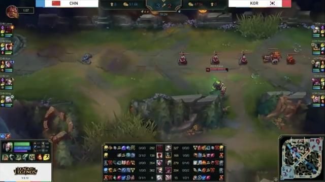 LOL亚运会,中国VS韩国比赛视频曝光,Faker中