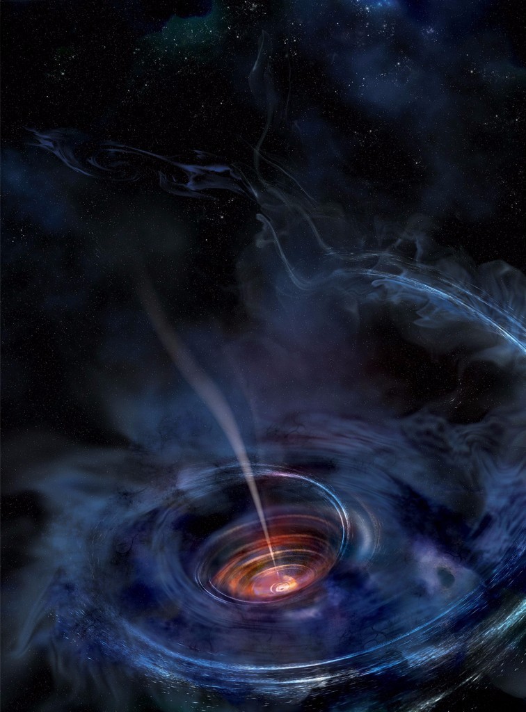 NASA公布休眠黑洞吞噬恒星图