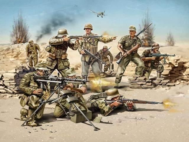 二战德军步兵班火力真的不如美军?一挺MG42