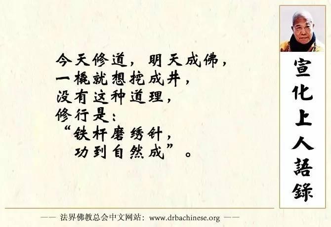 你要想得到真正的功夫,必须忍苦耐劳(宣化上人)