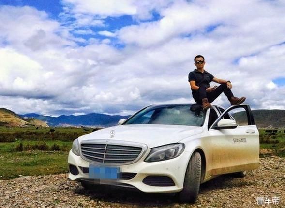 三男一女一辆奔驰c200入藏,车子打滑霸道帮忙,回来考虑换车