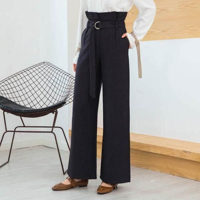 2018年流行阔腿裤搭配奶奶鞋,超时髦洋气