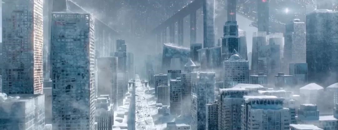 《流浪地球》中被冰封的北京国贸