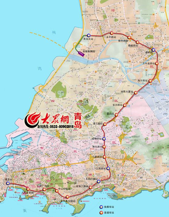 青岛地铁3号线12月7日试乘 22站出入口信息看这里