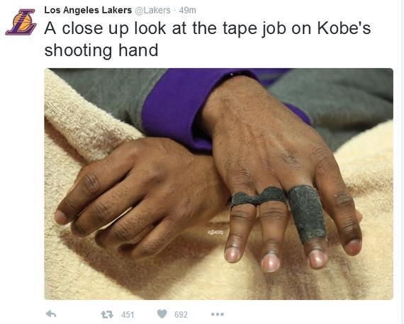 看完想哭!科比右手特写 这么惨他还坚持