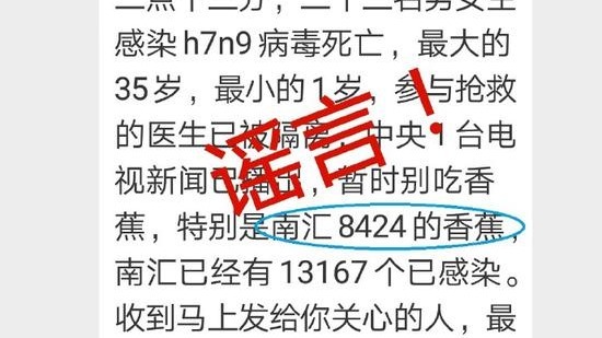 23人吃南汇8424香蕉染H7N9病毒死亡?警方辟谣 23人吃南汇8424香蕉染H7N9病毒死亡?警方辟谣