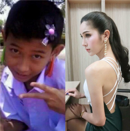 黑小伙变白富美。
面目清秀、漂亮的男孩,正在七、八岁时就被送进“人妖”专门学校严格训练、长大上些后就得吃激素、打针,有的还做了手术,从外表上看已完完全全是一个女性了。
他们完全靠吃青春饭,一生中只有几年的风光日子。一旦年龄大了,不漂亮、不吸引观众了,就被淘汰,新的“人妖”就顶替上来。这就是泰国的“人妖”。