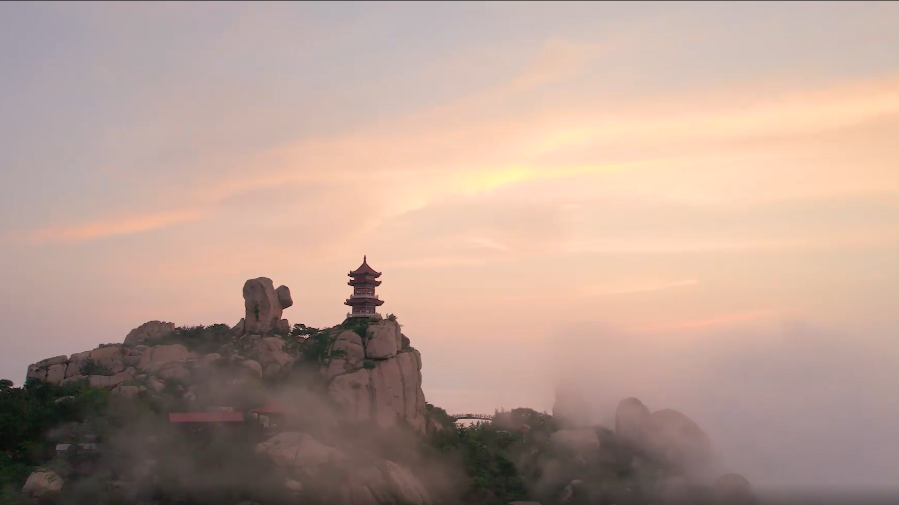 美如仙境！五莲九仙山连续出现云海云瀑奇观