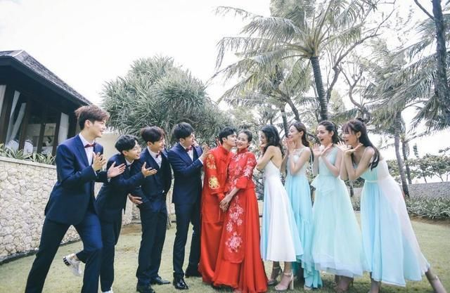 付辛博颖儿结婚,伴郎伴娘团震撼