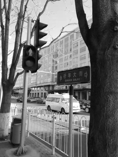 祈年大街路口信号灯藏身于大树之间 祈年大街路口信号灯藏身于大树之间