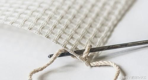 手工钩编织网格地毯门垫 非常详细的教程 一学