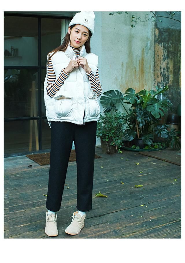 烟筒裤代替了打底裤,洋气美翻天,不显臃肿