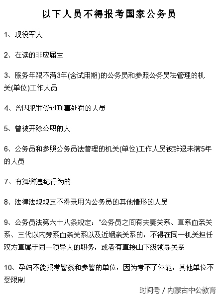 你有资格参加国家公务员考试吗?什么人不能报