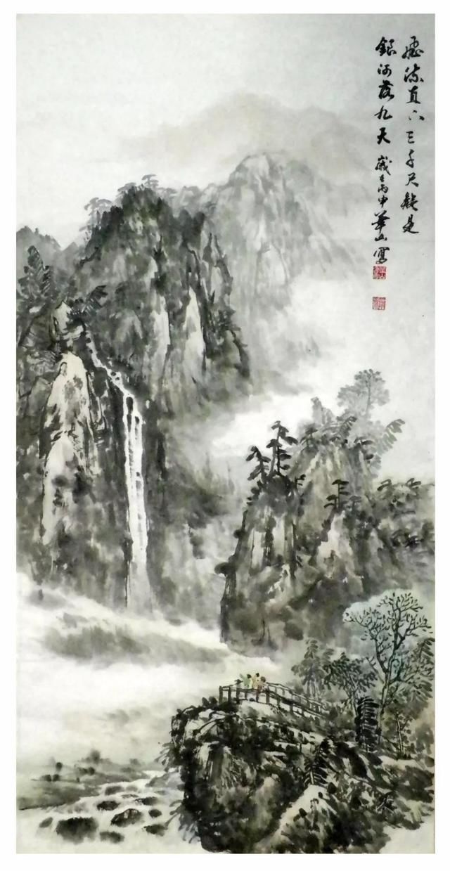 画家李华山画由心生,妙手绘山河气韵俨然,石涛